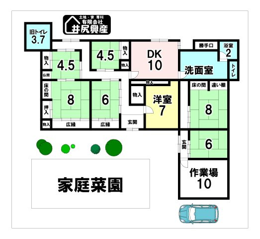 紀の川市花野　中古戸建の間取り