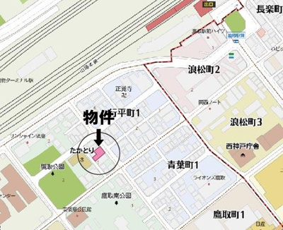 【地図】 | 神戸市須磨区行平町２丁目　新築戸建B号棟　仲介手数料無料！ | 須磨区行平町２　新築B号棟　仲介手数料無料！