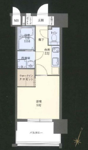 【間取り】 | コモテリア渡辺通　仲介手数料半額！　HPに初期費用掲載！