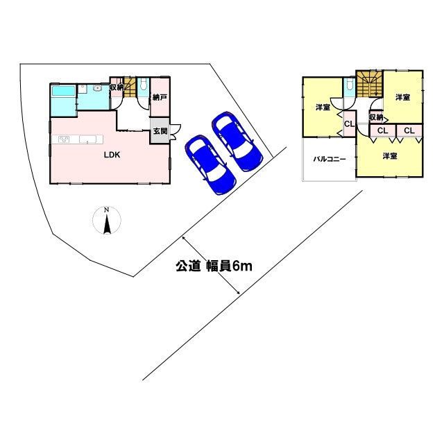 ふじき野２丁目中古戸建の間取り