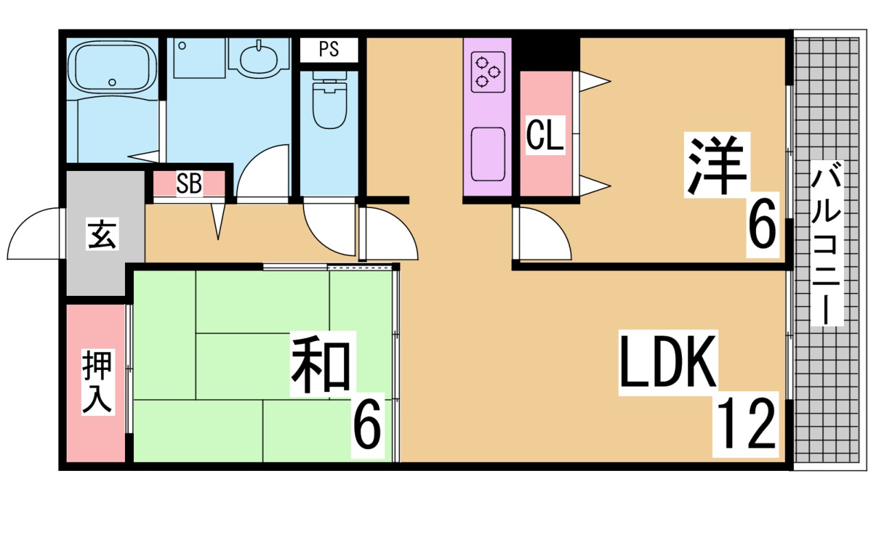 神戸市兵庫区駅南通２丁目の賃貸マンションの間取り
