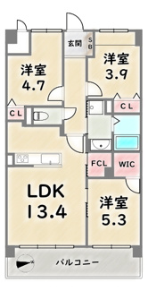 【間取り】 | レスポアール三条朱雀
