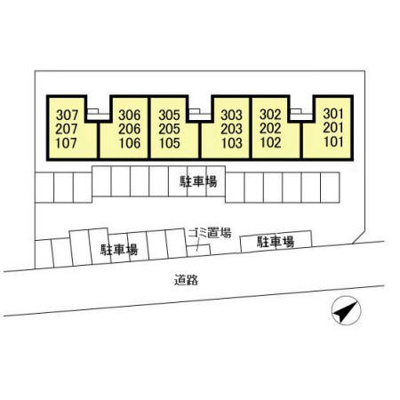 【駐車場】 | ラ・ミラージュ | ★配置図