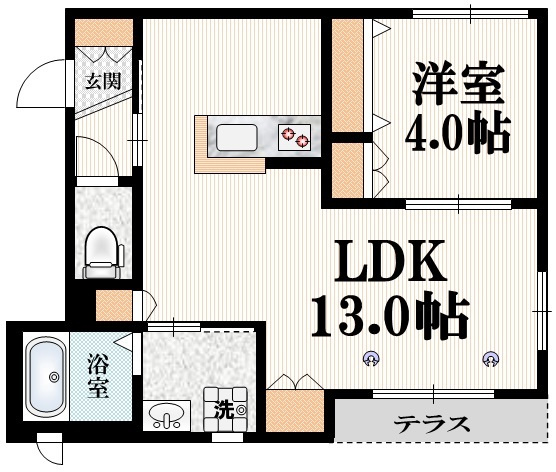 Ｅｖａｎ表参道の間取り|★角部屋３面採光★