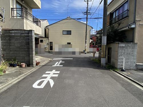 上京区堀川町 新築未入居戸建(2号地)の前面道路含む現地写真