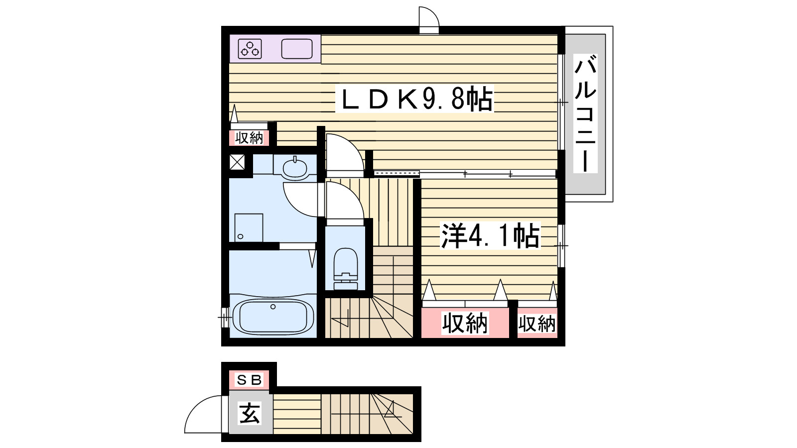 ラ・ペルーズ緑ヶ丘の間取り