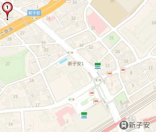 ボヌール横浜の地図