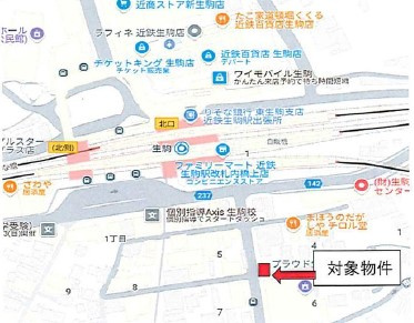 ローレルコート生駒ザ・レジデンスの地図