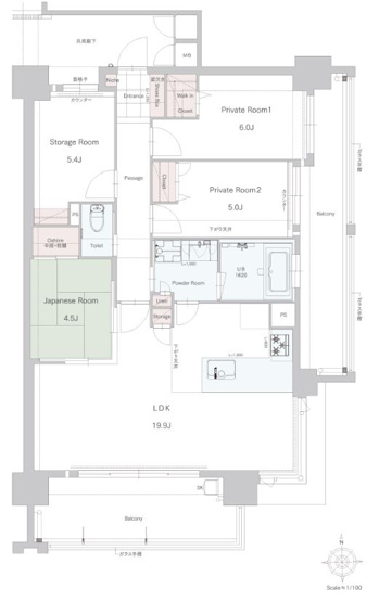 【間取り】 | パークアソシア室見河畔