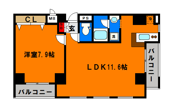 【間取り】 | Ｔ・ＦＯＲＴ吾妻台 | 広いリビングに人気のカウンターキッチン完備の魅力的なお部屋♪