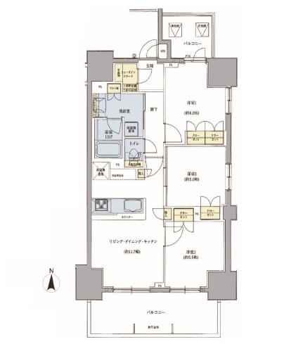 【間取り】 | プレシス本川越 | ３LDK