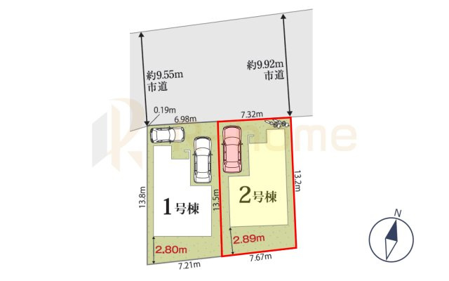 取手市台宿2丁目24-1期　新築戸建て　2号棟の区画図|大きなお買い物だからこそ、メリット・デメリットを伝えさせて頂きます。
R-homeにお任せください♪