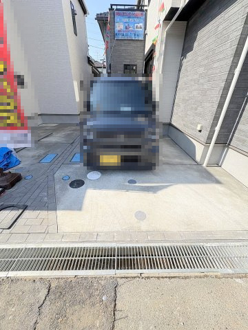 流山市鰭ヶ崎　新築戸建　全2棟　1号棟の駐車場|カースペース1台分付きです