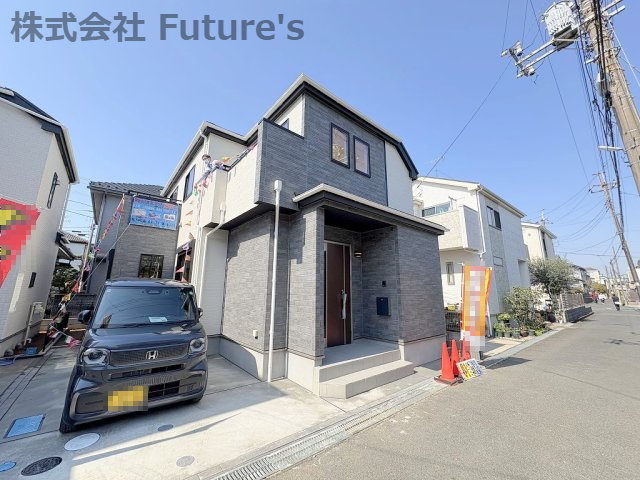 流山市鰭ヶ崎　新築戸建　全2棟　1号棟の外観|2沿線利用可能な「南流山」駅徒歩15分の好立地！小・中学校が近く子育てしやすい立地