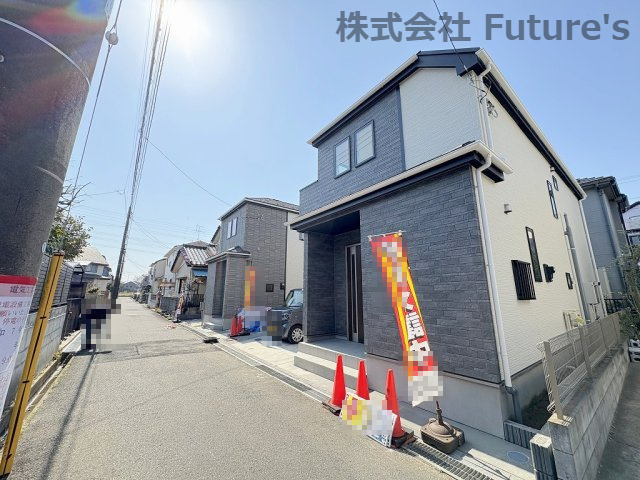 流山市鰭ヶ崎　新築戸建　全2棟　2号棟の前面道路含む現地写真|前面道路含む現地写真です。