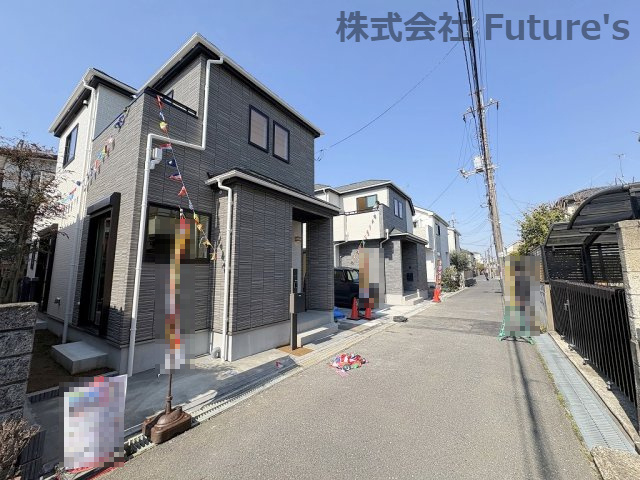 流山市鰭ヶ崎　新築戸建　全2棟　2号棟の前面道路含む現地写真|前面道路含む現地写真です。