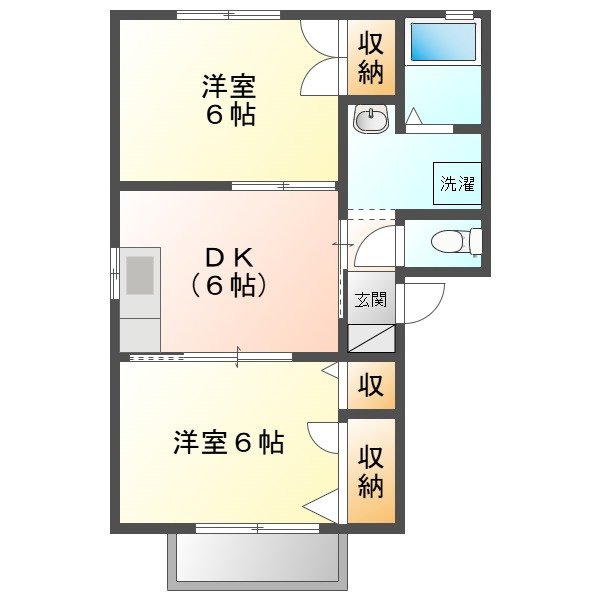 レーベン平井　Ａの間取り