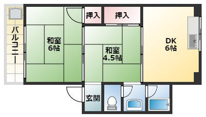 香里北ハイツの間取り