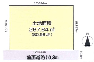 【土地図】 | 木更津市金田東　土地　巌根駅　 | 建築条件ありません！
整形地、約80坪！