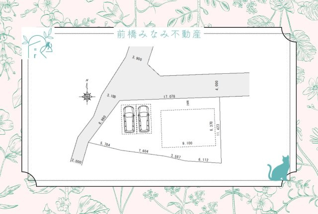 【土地】前橋市総社町植野　約59坪売地の土地図