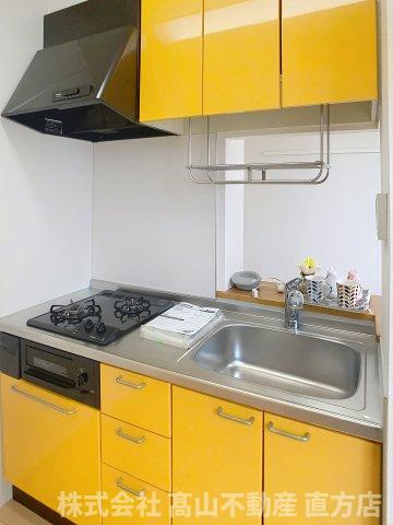 直方市大字上頓野のアパートのキッチン