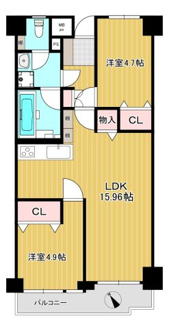 【間取り】 | シーサイド片瀬江ノ島