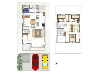 【区画図】 | 城陽市寺田垣内後　売土地　建築条件付き | 自由設計になりますので設計士と直接お話していただきオンリーワンのおうちづくりが可能です！需要の多いランドリールームも実現可能です。一緒に楽しくお家づくりをしていきましょう！