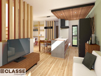 【完成予想図】 | 城陽市寺田垣内後　売土地　建築条件付き | 弊社は、気密測定器を保有しており、自社での気密測定を実現しております。気密処理をし、気密測定まで標準でさせていただいております。