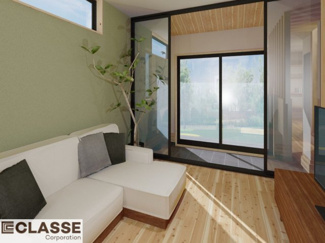 【完成予想図】 | 城陽市寺田垣内後　売土地　建築条件付き | 参考プランになりますので、お客様のお好みの外観を一緒に作らせていただきます。外壁には、メンテナンスが楽な光セラを採用しており、汚れがつきにくく、色あせもしにくいのでおススメです！