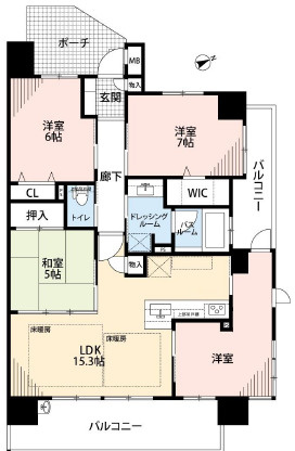 【間取り】 | アルファステイツ城乾西八代　2階 | 4LDKです