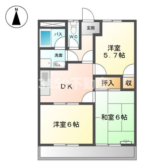 ハイツ園城の間取り