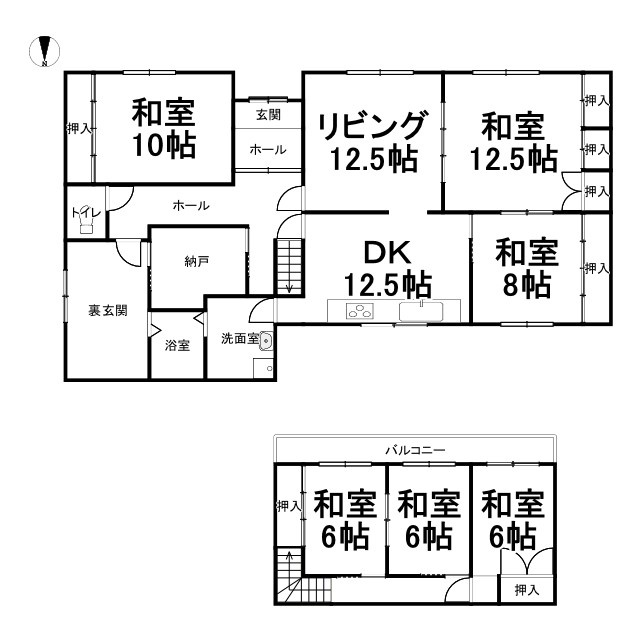 中古住宅　上士幌町東4線の間取り