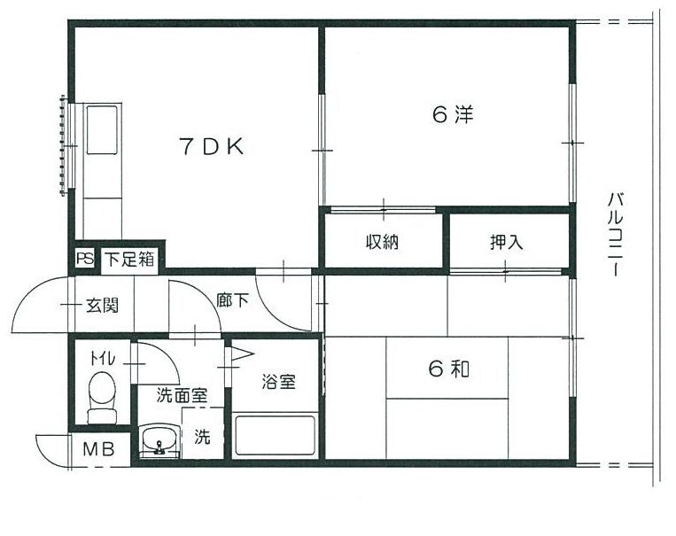 ベルグラン古市2の間取り|ベルグラン古市2 204号室