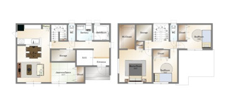 【参考プラン】 | 宇治市琵琶台3丁目　売土地　建築条件付き | 自由設計になりますので設計士と直接お話していただきオンリーワンのおうちづくりが可能です！需要の多いランドリールームも実現可能です。一緒に楽しくお家づくりをしていきましょう！