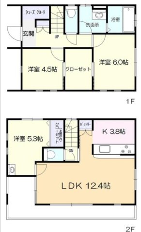 小田原市国府津オーシャンビュー戸建の間取り