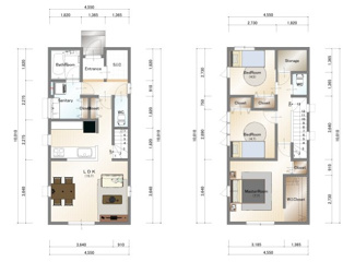 【参考プラン】 | 城陽市富野西垣内　売土地　建築条件付き | 自由設計になりますので設計士と直接お話していただきオンリーワンのおうちづくりが可能です！需要の多いランドリールームも実現可能です。一緒に楽しくお家づくりをしていきましょう！