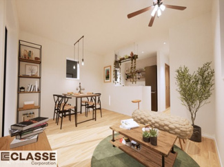 【完成予想図】 | 城陽市富野西垣内　売土地　建築条件付き | 弊社は、気密測定器を保有しており、自社での気密測定を実現しております。気密処理をし、気密測定まで標準でさせていただいております。