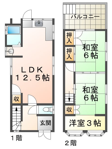 多聞台2丁目戸建の間取り