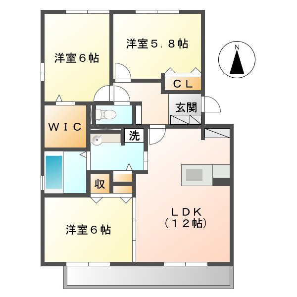 シャルムＢの間取り