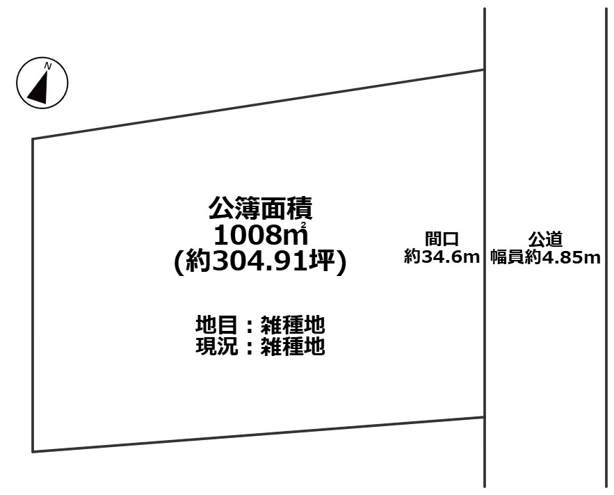高島市勝野304坪土地の土地図