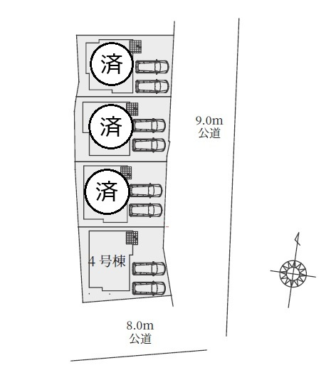 【区画図】 | 大府市横根町1期4号棟
