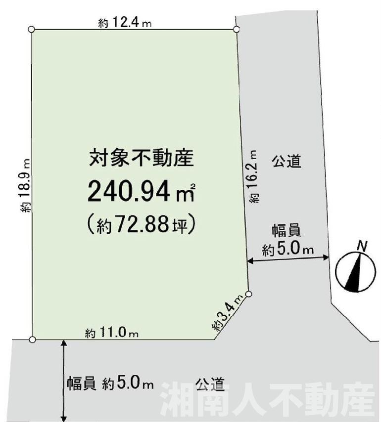 逗子市久木８丁目売地の土地図