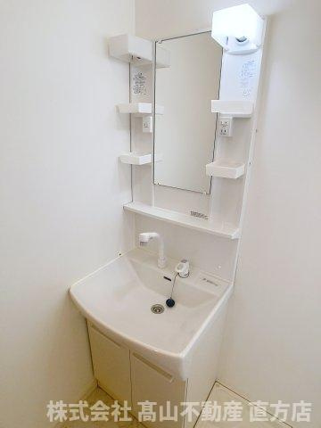 直方市大字感田のアパートの洗面所