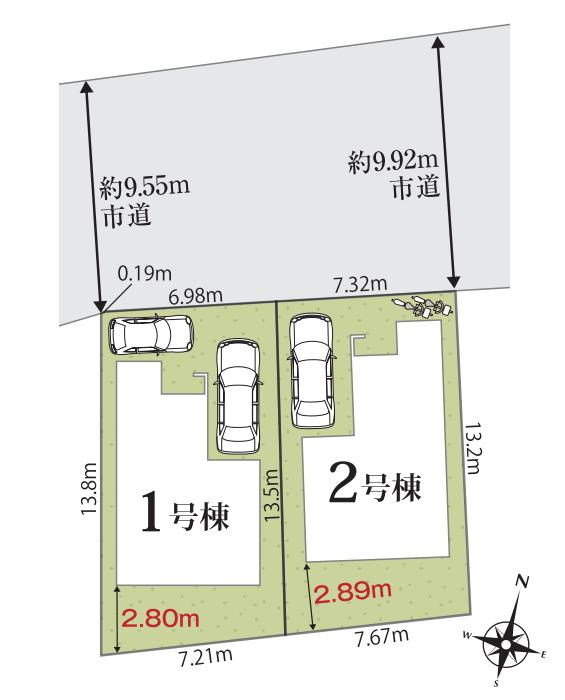 取手市台宿２丁目24-1期　新築戸建　1号棟の区画図