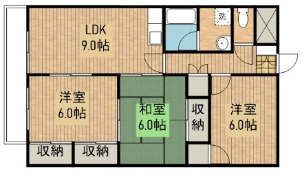 ラ・フルールAの間取り