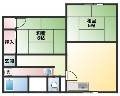 伊万里市大坪町甲のアパートの間取り