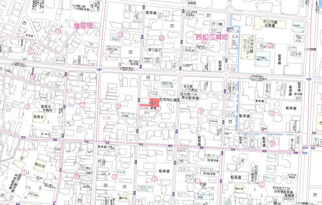 西松江城町　売土地の地図