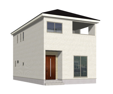 クレイドルガーデン八戸市根城　第7　２号棟の外観パース