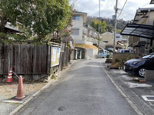 北白川仕伏町 土地の前面道路含む現地写真