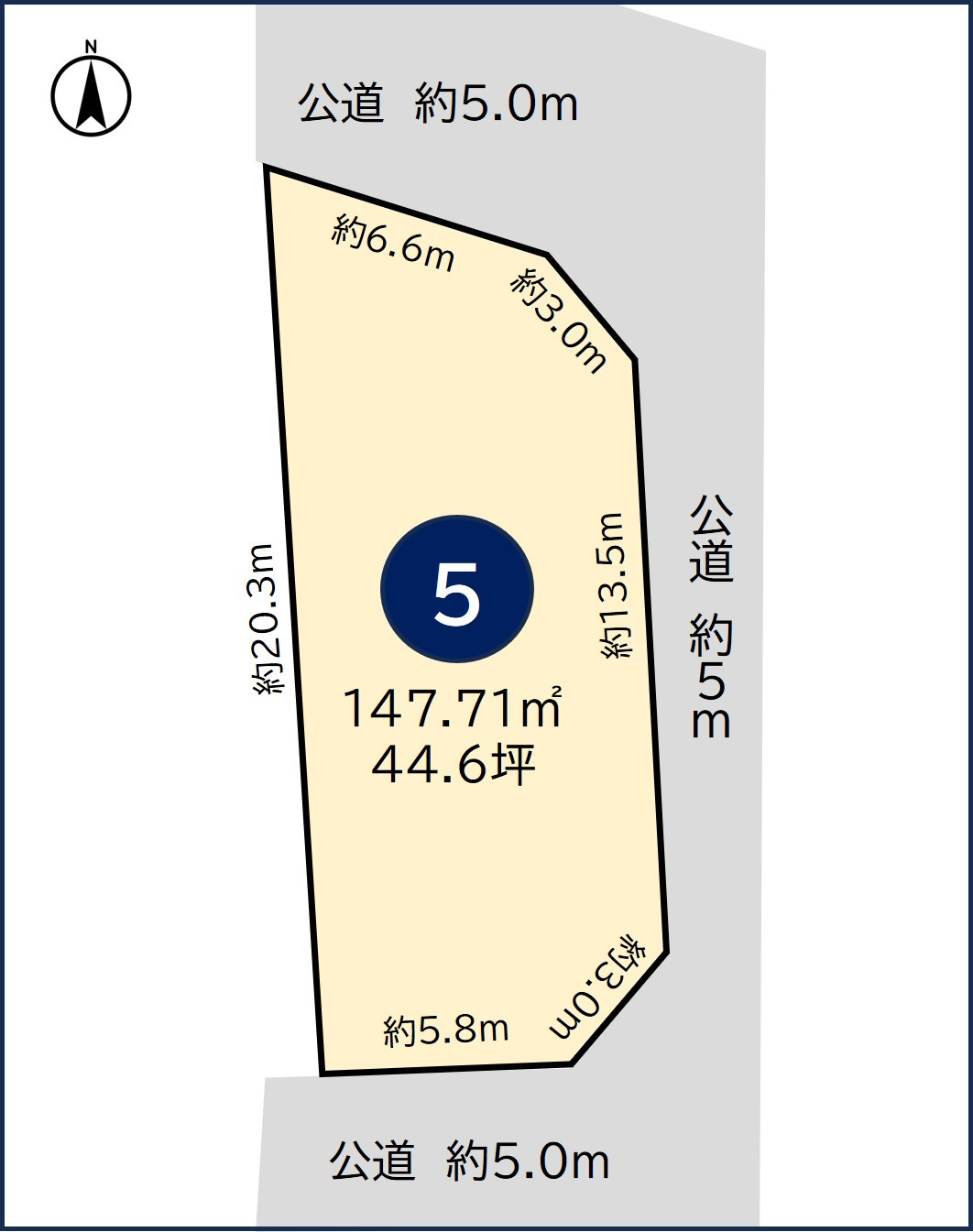sumu terrace 大府柊山町　５号地の区画図